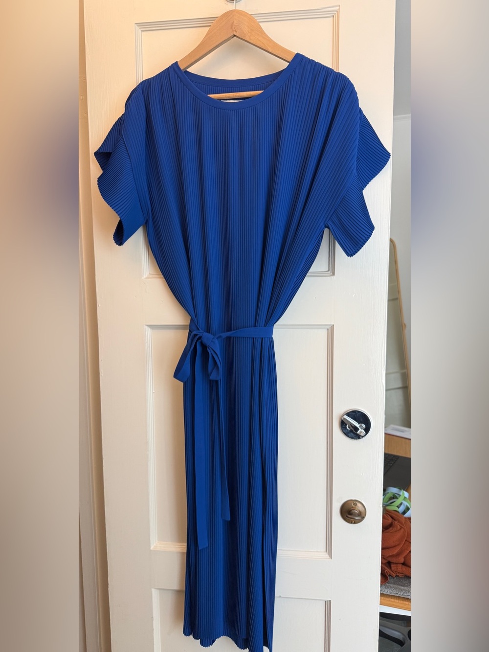 Henrik Vinson Ribbed Midi Dress in Royal Blue